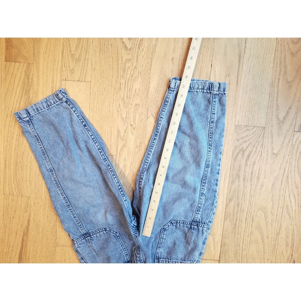 GAP Kids Baggy Barrel Leg Light Blue Denim Jeans Sz Small Working Drawstring